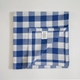 thumbnail image 6 of Fingercraft Dinner Cloth Napkins, Everyday Use, Soft and Well Absorbent Cotton Buffalo Plaid Table Napkins, 12 Pack, 20x20 Blue and White, 6 of 6