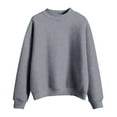 thumbnail image 2 of Summer Tops Viikei Womens Tops Long Sleeve Clearance Fall Clothes,Women Long Sleeves Casual Shirts Color Round Neck Sweatshirt Crewneck Pullover Tunic Tops Dark Gray XXL, 2 of 6