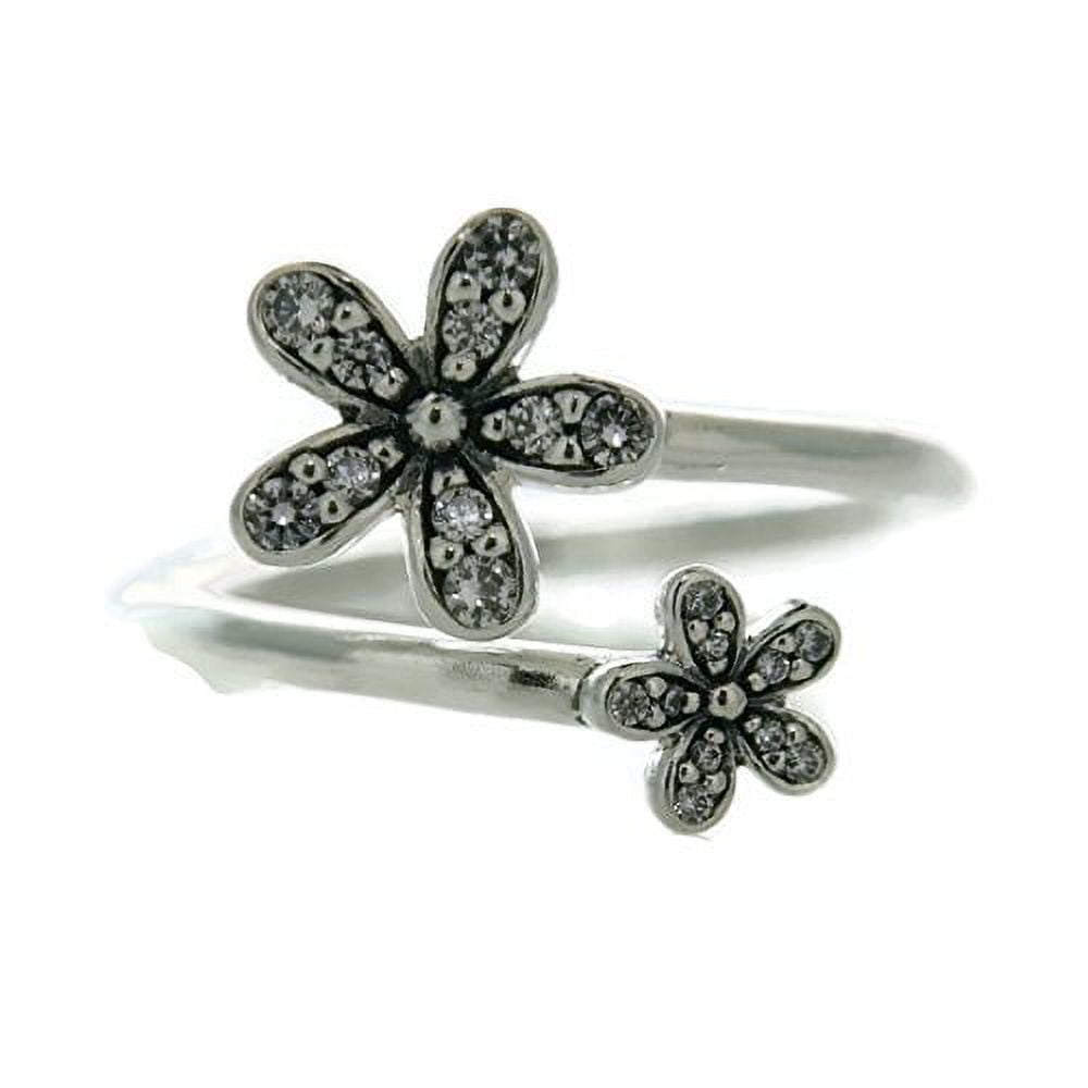 アンティーク雑貨 prius028 Dazzling Daisies Ring, Clear CZ 191038CZ-48 EU, 4.5 US