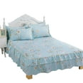 thumbnail image 2 of Bed Sheets, Wrinkle Fashionable Ruffle-pleated Bed Skirt Bedding Set For Hotel For Home, 2 of 8