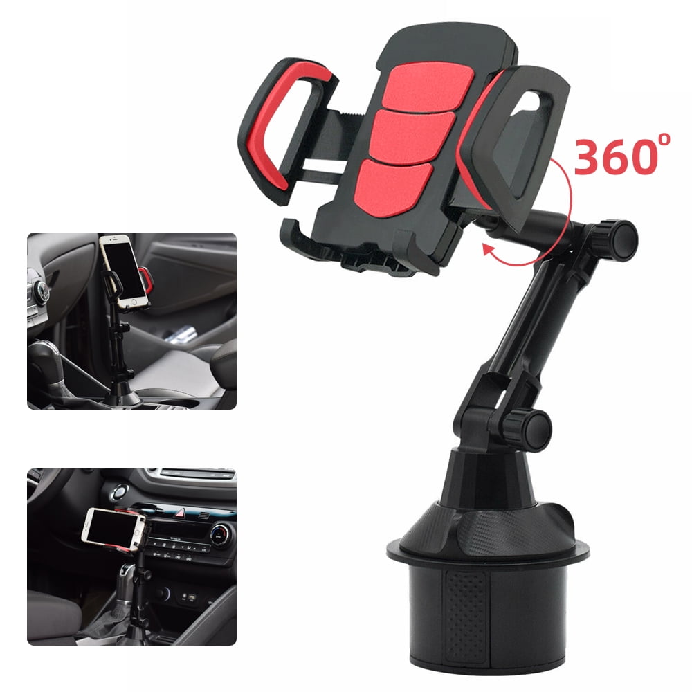 2 in 1 Phone Mount, Adjust Long Gooseneck Cell Phone Cup Holder for Car