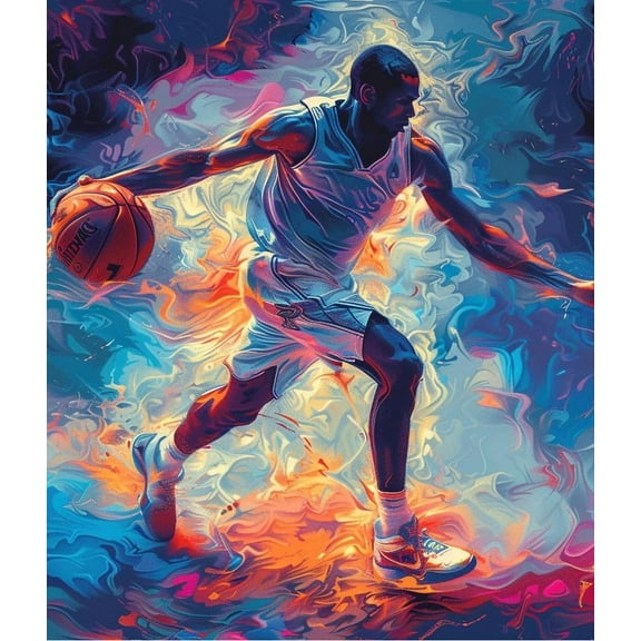 Paint by Numbers for Adults -Football Man- Acrylic Easy Paint by Numbers for Adults Beginner DIY Painting by Numbers for Gift Home Wall Decor 16”W x 20”L-