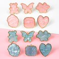 thumbnail image 4 of dianhelloya Ring Nail Coloring Palette Imitation Shell Easy to Use Beautiful Colors Manicure Tool Coloring Palette Blue B, 4 of 8