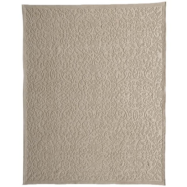 Due Process Stable Trading Aubusson & Cutpile Lattice Cream Area Rug, 6 x 9 ft.
