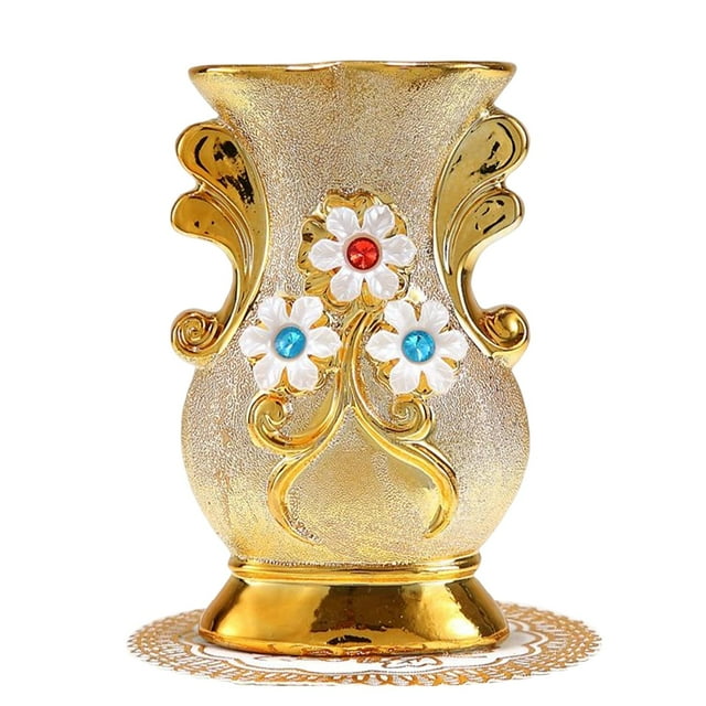 Jarrones de flores de estilo europeo, macetas, arreglos florales, contenedores de flores, mesas. Estilo A