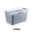 thumbnail image 4 of Large Plastic Storage Bins with Lids Fruit Vegetable Storage Containers for Fridge Draining Fresh Containers 3 in 1 Produce Storage Containers Large Organizer Bins with Lid & Colander, 4 of 9