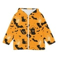 thumbnail image 5 of Odeerbi Kids Boys Girls Fall Winter Zip Up Hoodies Halloween Sweatshirt Jacket Kids Fashion Cute Print Long Sleeve Hooded Sweatshirt Coat with Pocket Kids Clothes Orange, 5 of 6
