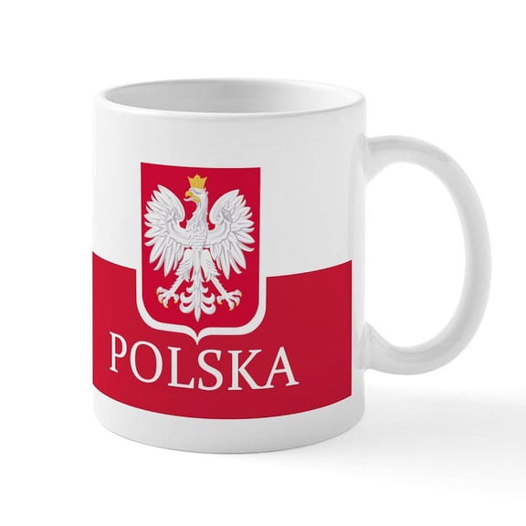 CafePress - Polska Polish Flag Mugs - 11 oz Ceramic Mug - Novelty Coffee Tea Cup