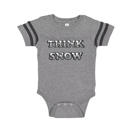

Inktastic Gray Think Snow Gift Baby Boy or Baby Girl Bodysuit