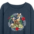 thumbnail image 3 of Disney Bambi - Christmas - Family In The Forest - Women's Lightweight French Terry Long Sleeve Shirt, 3 of 5