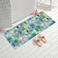 thumbnail image 2 of Colorful Mushroom Decor Teal Pattern Bathroom Rugs Mat,Non Slip Microfiber Bathroom Rug,Rubber Backing,Soft Bathroom Mats for Bathroom Floor,Tub and Shower,60x24in(150x60cm), 2 of 5