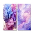thumbnail image 2 of Designart "Red Blue Ink Waves Pure Abstraction III" Abstract Liquid Ink Wall Art Set Of 2 - Modern Purple Gallery Wall Set For Home Decor, 2 of 6