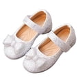 thumbnail image 2 of breaise Sparkle Shoes Ballet Flats for Girls PU Leather Princess Party Shoes Cute Wedding Flower Girl, 2 of 9