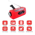 thumbnail image 4 of Emergency Solar Hand Crank Radio,Portable Weather Alert Radio With Flashlight,Reading Lamp,phone Charger,Rechargeable Battery Powered Radio,SOS Alarms for Survival Home Outdoor Hurricane，red, 4 of 5