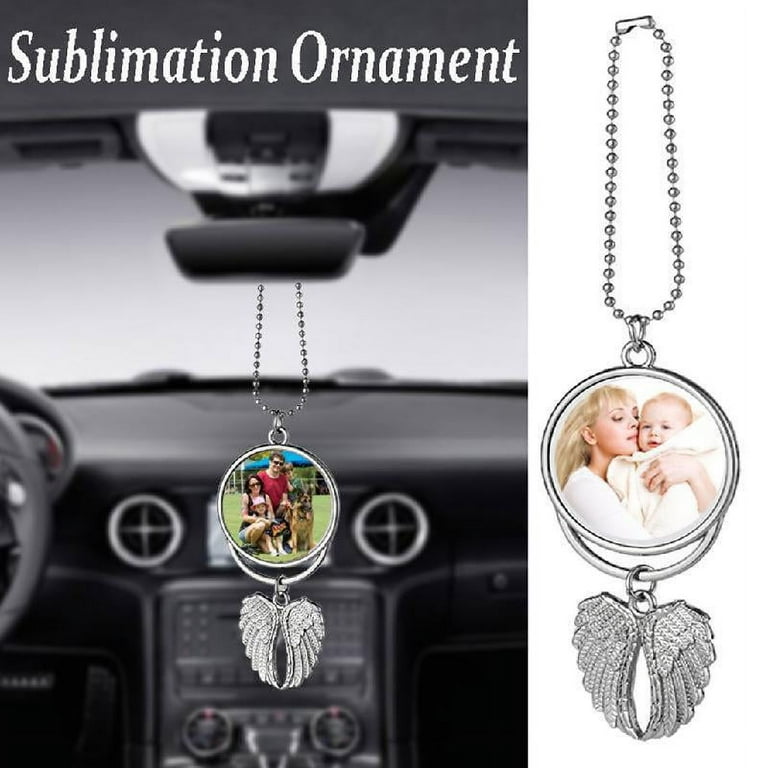 4 Picture Angel Wing Sublimation Necklace