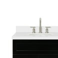 thumbnail image 3 of Ariel Hamlet 43 In. Left Offset Oval Sink Vanity With White Quartz Countertop In Black, 3 of 11