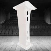 LED Acrylic Transparent Podium Transparent Conference Pulpit American 110v for Speeches, Opening Ceremonies, Celebrations and Schools, Churches, Embassies, Colleges and Press Conferences