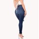 thumbnail image 4 of Gibobby pantalones deportivos mujer Jeans Waist Hollow Pantalones de becerro rectos de barril para mujer (Azul, S), 4 of 5