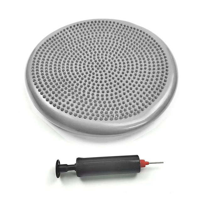 Gray Pvc Yoga Balance Mat, Inflatable Massage Cushion, Sports Fitness Balance Trainer