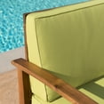 thumbnail image 6 of Easter Outdoor 4 Seat Teak Finished Acacia Wood Club Chairs Fire Pit Chat Set, 6 of 10
