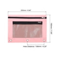 thumbnail image 2 of Unique Bargains Oxford Cloth Mesh Zipper Binder Pouch, Light Pink, 2 Pack, 2 of 7