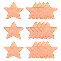 Uxcell Sequin Star Iron on Patches, Embroidery Sequin Patches for Clothing Repair Backpack Shoes Decorations Orange 5 in
