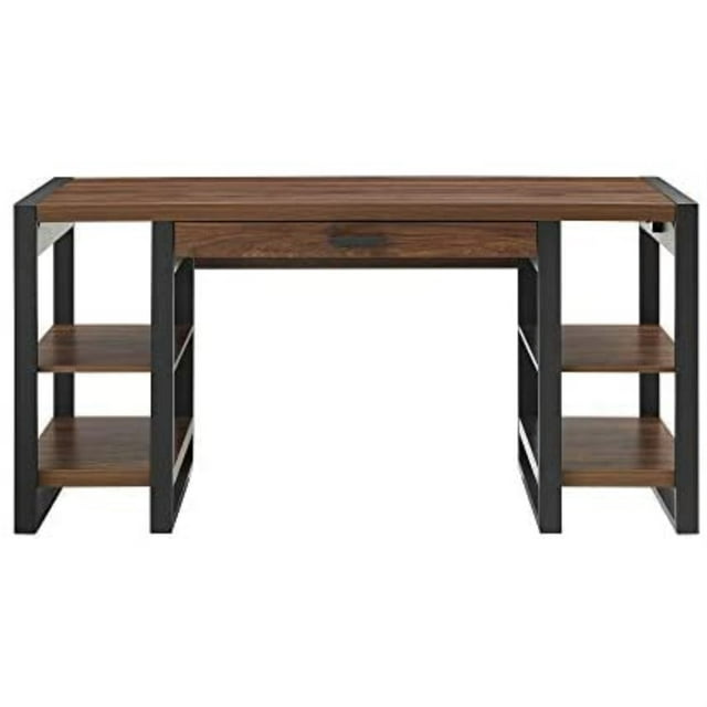 Walker Edison Bureau d'Ordinateur en Bois 60 Pouces - Noyer Foncé