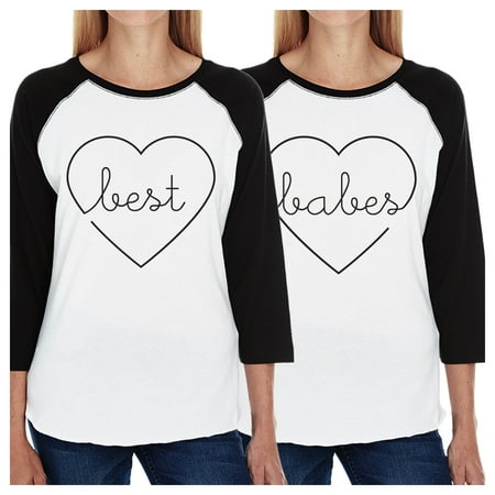 Best Babes BFF Matching Outfits Cute Design Baseball Tshirts