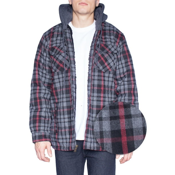 Walnut Creek - Hoodie Flannel Fleece Jacket For Men Zip Up Big & Tall ...