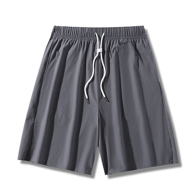 pstuiky Pantalones cortos deportivos para hombre, Pantalones cortos casuales cómodos de moda para hombre, de color liso, con cintura elástica regular, para playa Pantalones cortos de entrenamiento