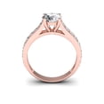 thumbnail image 2 of SuperJeweler 1 1/2 Carat Classic Lab Grown Diamond Engagement Ring In 14K Rose Gold For Women, 2 of 5