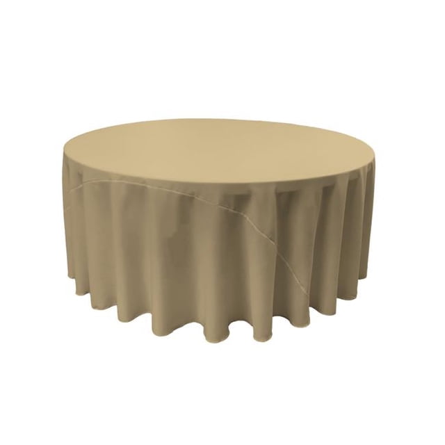 Nappe en Popeline de Polyester TCpop120R-TaupeP13&44; Taupe - 120 Po Ronde
