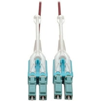 Tripp Lite 10 Gb Duplex Multimode 50/125 OM4 LSZH Fiber Patch Cable (LC/LC), Push/Pull Tabs, Magenta, 10 m (33 ft.)