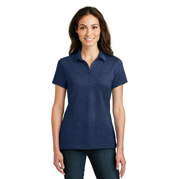 Polo de Mezcla de Algodón Meridian para Mujer Autoridad Portuaria M Azul Estate L577
