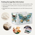 thumbnail image 5 of Foldable Storage Basket,Canvas Fabric Foldable Storage Bins with Handles Open Home Storage Bins Boxes for Toy Book Shelf Closet Baskets Intricately Butterfly, 5 of 8