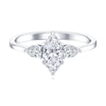 thumbnail image 4 of Rosec Jewels Certified Lab Grown Diamond 3 Stone Engagement Ring - 1 Carat Marquise Diamond Ring - EF-VS Grade - with Jewelry Box, 10K White Gold, US 4.50, 4 of 8