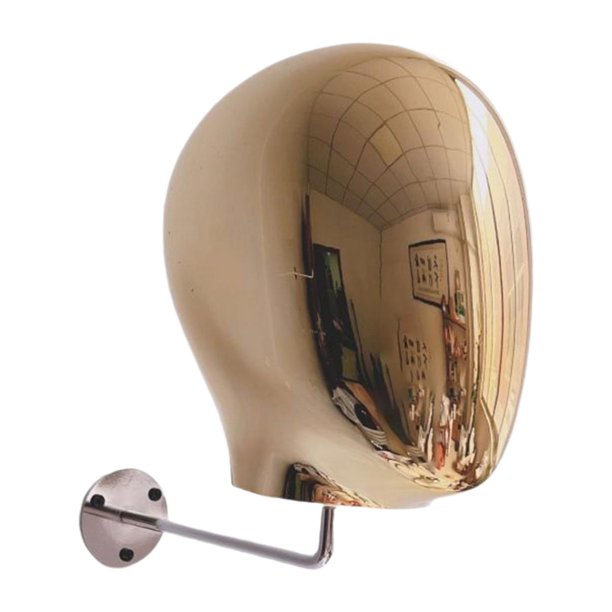 Cabeza de maniquí para colgar en la pared, soporte para exhibición de pelucas, sombrero de cabeza de maniquí desmontable Oro