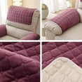 thumbnail image 7 of 3 Pieces Flannel Plush Sofa Armrest Cover Headrest Cover for Recliners Soft Fuzzy Non Slip 2 Arm Rest Covers and 1 Headrest Protector for Recliner Leather Sofa Couch(Beige,1 Seat), 7 of 7