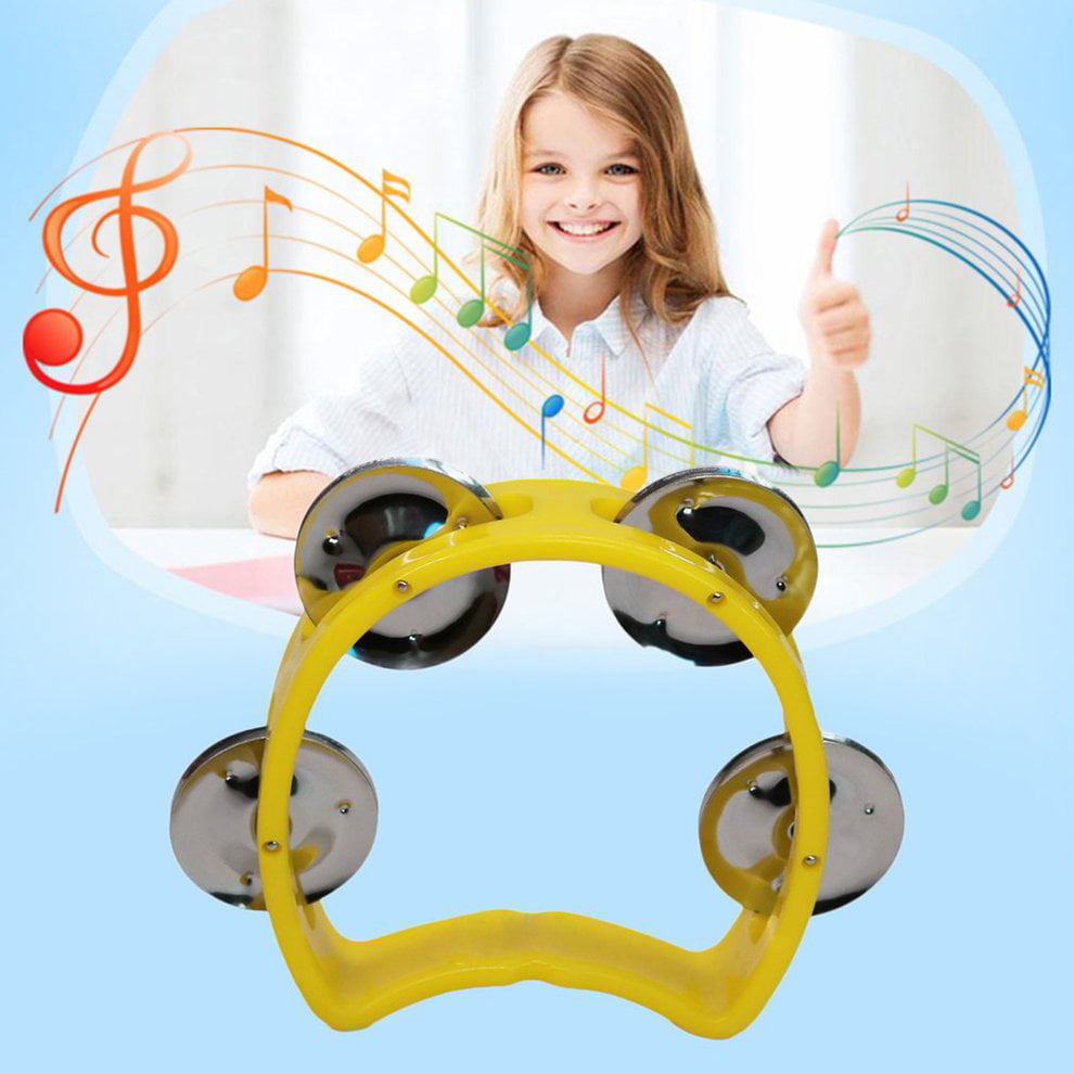 Half Moon Tambourine Orff World Children Handbell Percussion Instrument