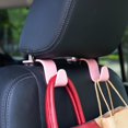 thumbnail image 3 of GUANGHUI Car Seat Headrest Hook 4 Pack Hanger Universal Vehicle Car Storage Organizer for Handbag Purse Coat S Type Grey, 3 of 8