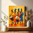 thumbnail image 6 of African Drumming Tribal Figures Canvas Print, Perfect for Living Room, Office, Hallway, Dining Room, 6 of 8