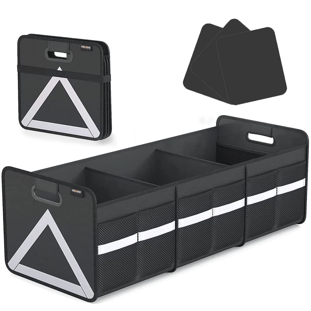 Homeve Large Collapsible Trunk Organizer with Multi Pockets, 3