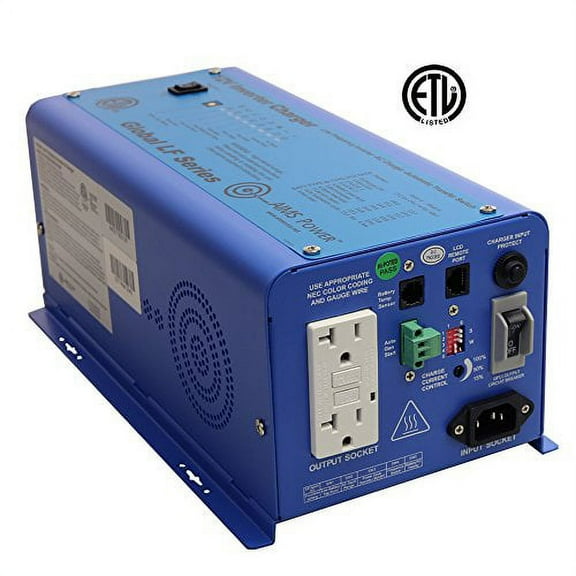 AIM POWER PICOGLF6W12V120V 600 WATT PURE SINE INVERTER CHARGER 12 VOLT TO 120 VAC ETL LISTED