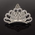 thumbnail image 2 of Peineta de tiara de princesa, corona de diamantes de imitación de cristal para niñas, accesorios para el cabello, 2 of 5