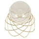 thumbnail image 2 of Bola de arte de cristal artificial decoración de bola de arte de cristal de imitación abstracta moderna con soporte en forma de pétalo dorado S, 2 of 5