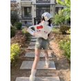 thumbnail image 4 of New Sanrio Hello Kitty Backpack Cartoon Anime Star Design Backbag PU Leather Large Capacity Kawaii Girls Bag Creative Back Pack, 4 of 6