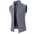 thumbnail image 1 of Chaleco de invierno para hombre, suéter de punto con cuello de moda grueso de vellón, chaqueta tipo cárdigan cálida para hombre, 1 of 6