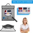 thumbnail image 4 of Fireproof Document Bag with Zipper,Heat Insulated Upgraded Fireproof Waterproof Document Bag 15.8”x 12.6”×2.5” for Important Document Storage Organizer for Valuables, Legal Documents Safe, 4 of 5