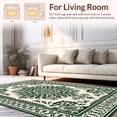 thumbnail image 2 of ODIKA 2'x3' Machine Washable Non-Slip Area Rug, Symmetrical Interlocking Medallion With Floral Detailing High Traffic Rug, Ivory, 395151, 2 of 7