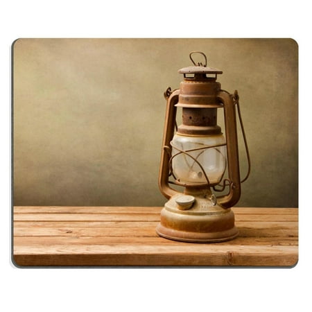 Wooden Moose POPCreation Vintage kerosene lamp on wooden table over grunge Mouse pads Gaming Mouse Pad 9.84x7.87 inches ()